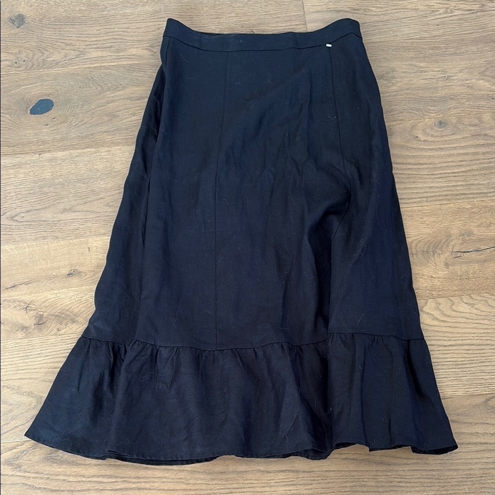 Reformation linen black skirt size 12
